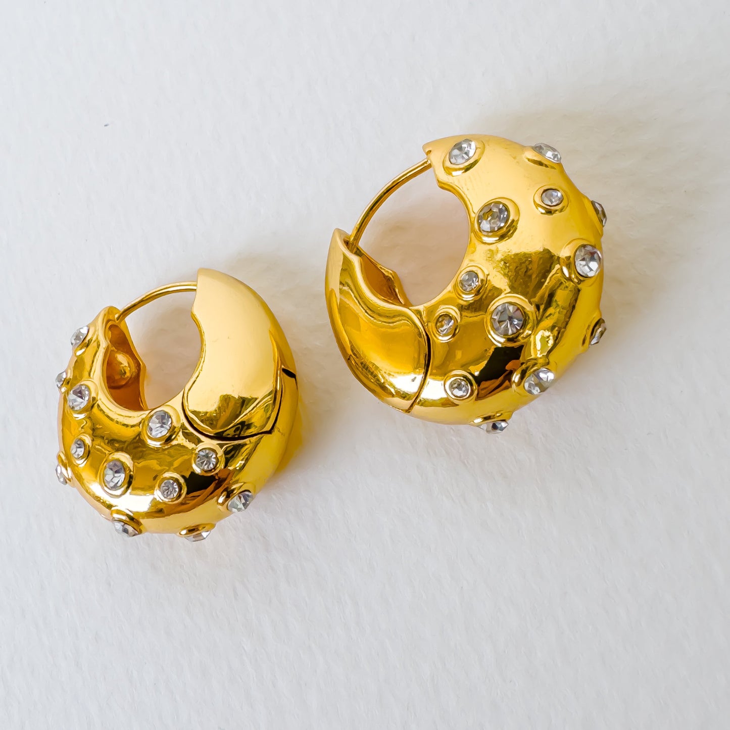 DIAMOND HOOPS EARRING