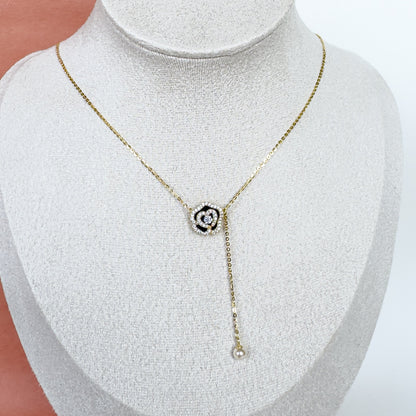 BLACK ROSE NECKLACE