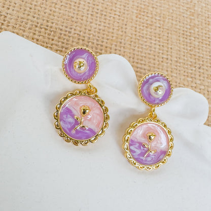 LAVENDER SUNSET EARRING