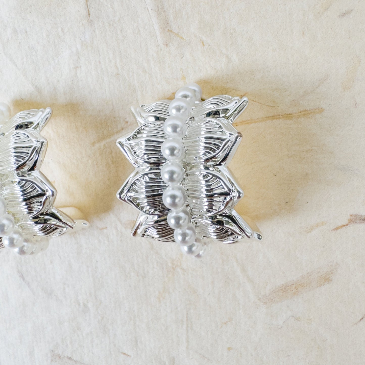 BEADED LOTUS EARRING