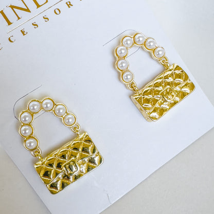 PEARL PURSE EARRING