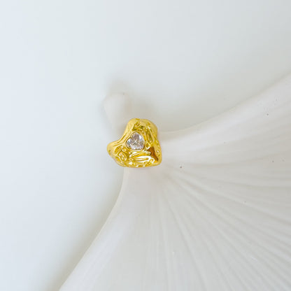 DIAMOND HEART ADJUSTABLE RING