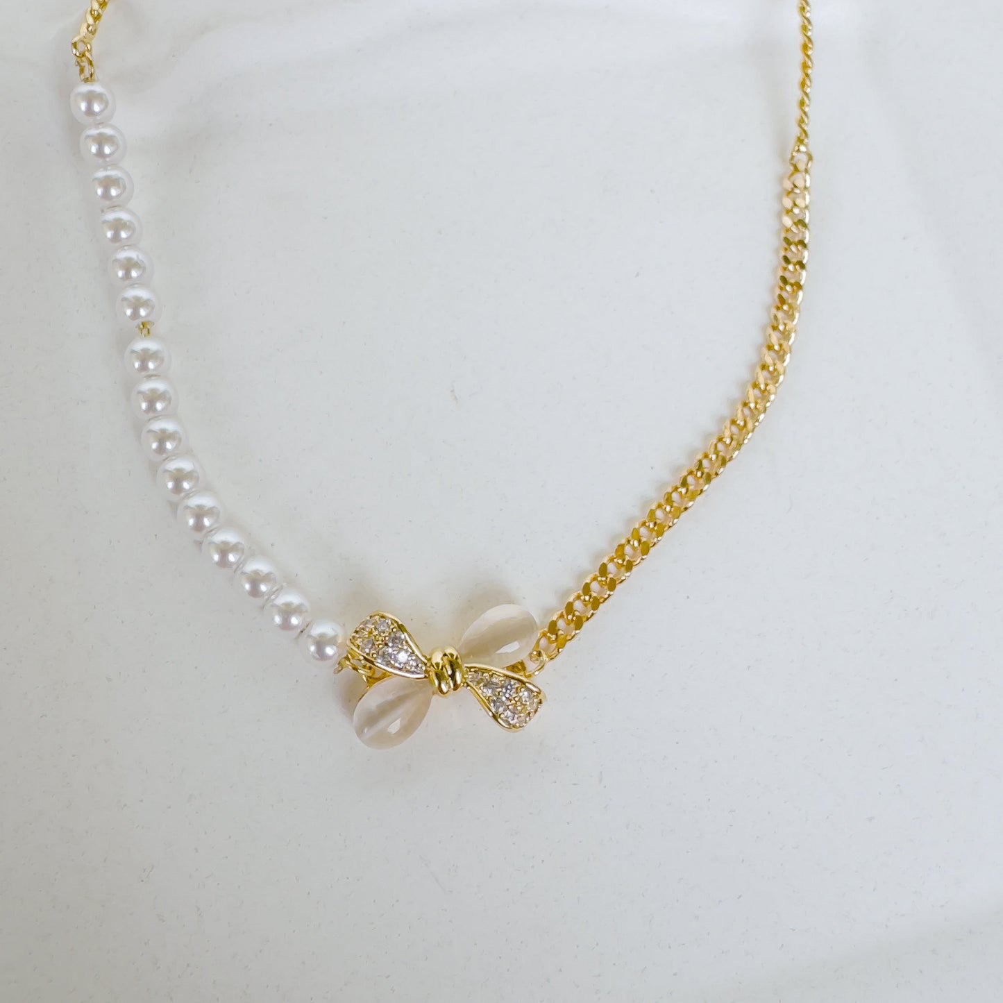 PEARL BOW ADJUSTABLE BRACELET