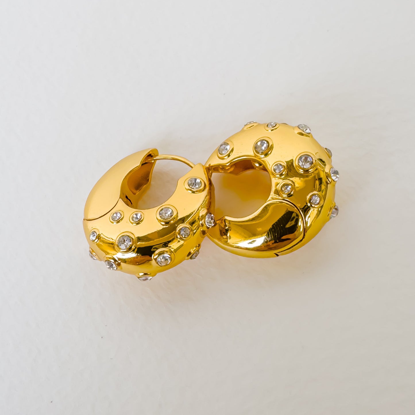 DIAMOND HOOPS EARRING