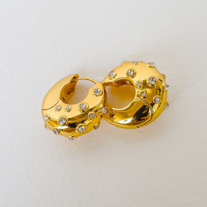 DIAMOND HOOPS EARRING