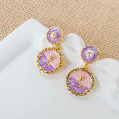 LAVENDER SUNSET EARRING