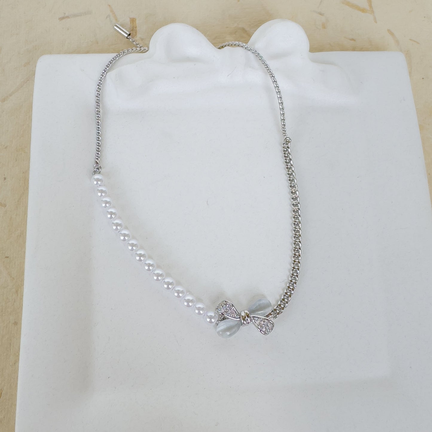 PEARL BOW ADJUSTABLE BRACELET