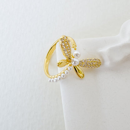 GEM BUTTERFLY ADJUSTABLE RING