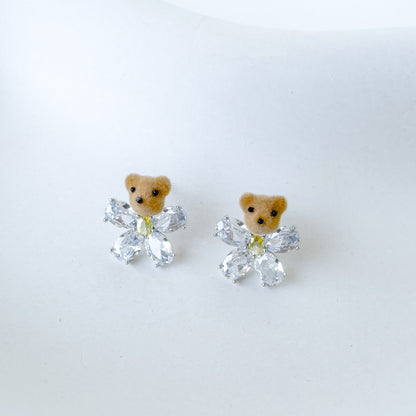 FLOWER TEDDY EARRING