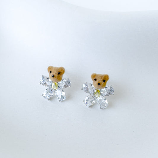 FLOWER TEDDY EARRING