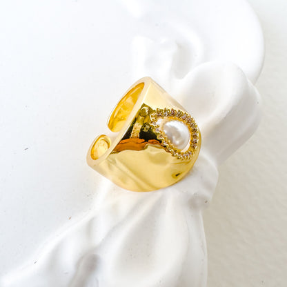 PEARL EYE ADJUSTABLE RING
