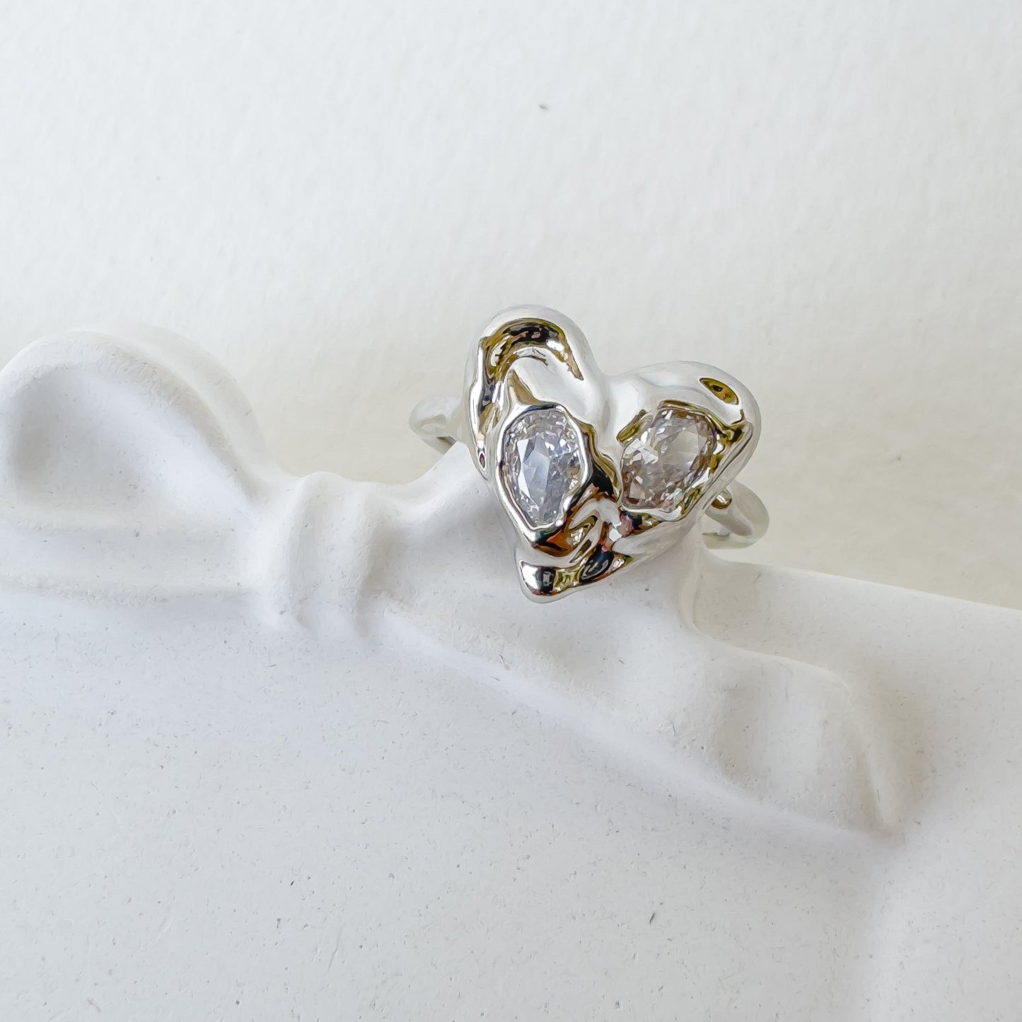 HEART GEM ADJUSTABLE RING