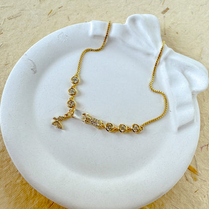 DROP BUTTERFLY ADJUSTABLE BRACELET