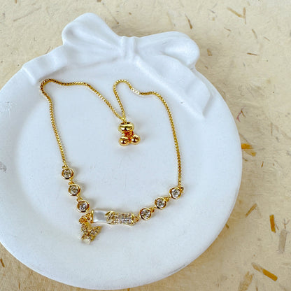 DROP BUTTERFLY ADJUSTABLE BRACELET