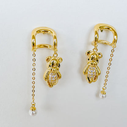 HANGING TEDDY EARRING