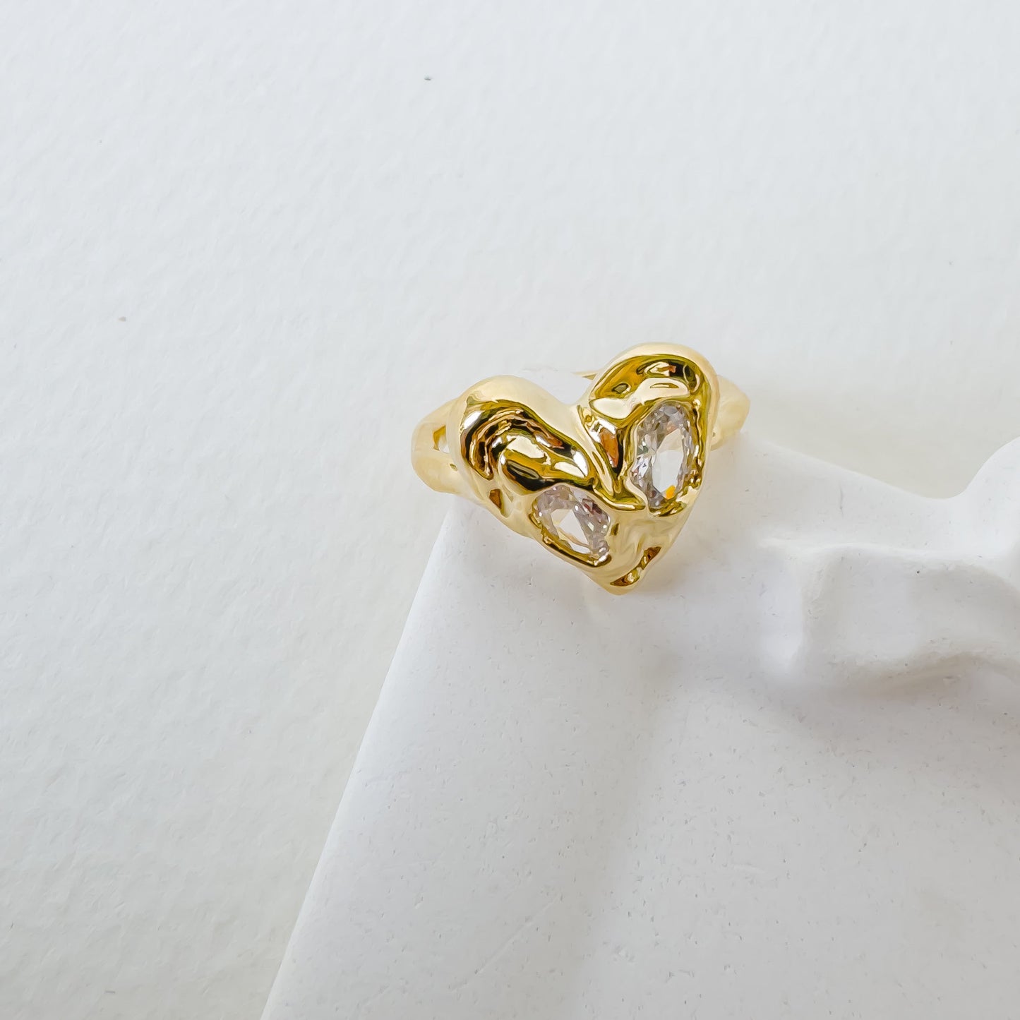 HEART GEM ADJUSTABLE RING