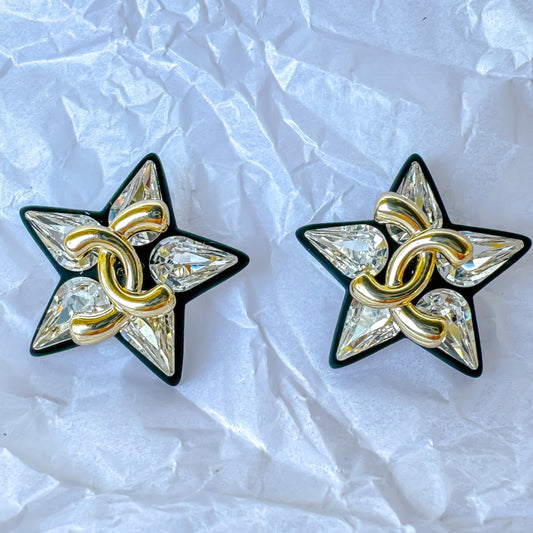 BLACK X STAR EARRING