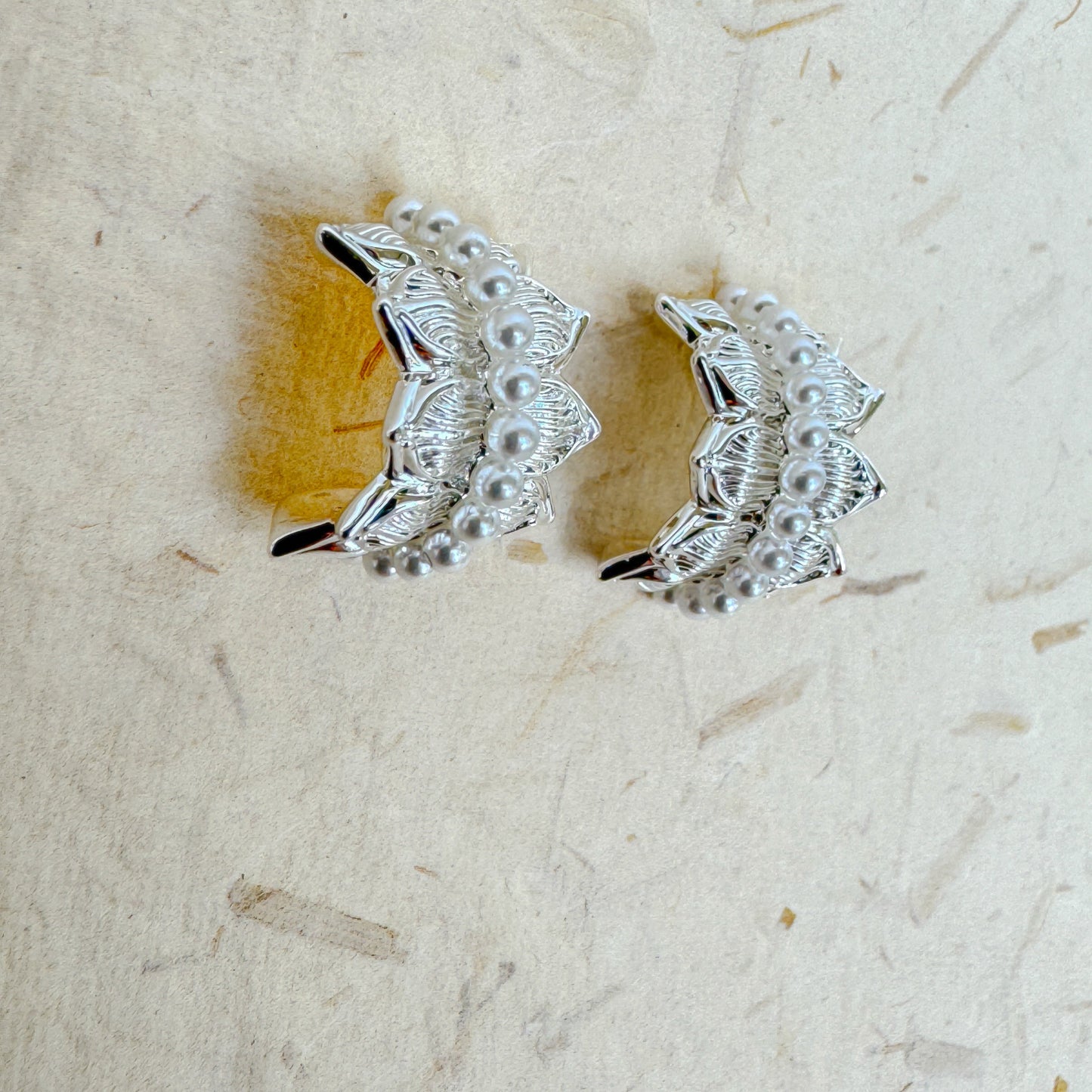 BEADED LOTUS EARRING