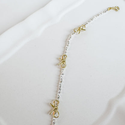BOW BEADS ADJUSTABLE BRACELET
