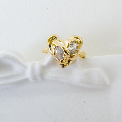 HEART GEM ADJUSTABLE RING
