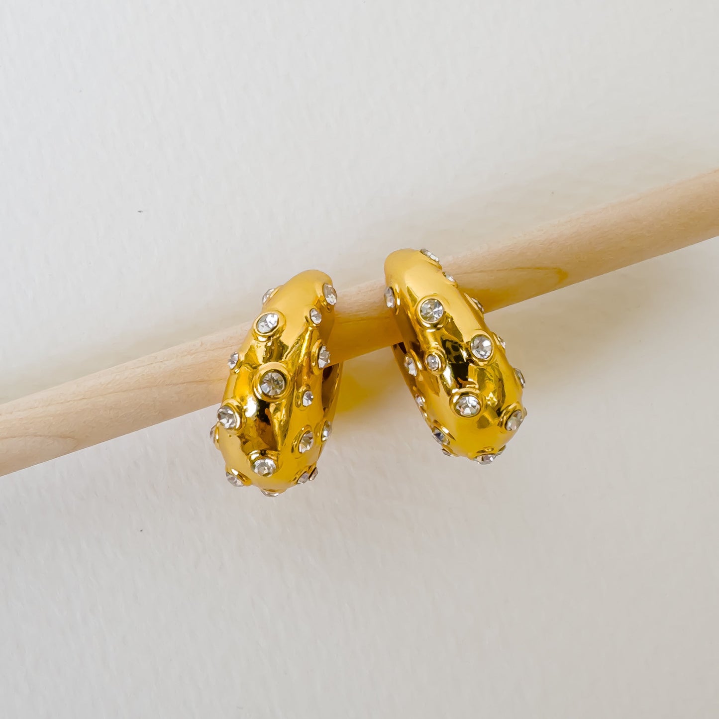 DIAMOND HOOPS EARRING