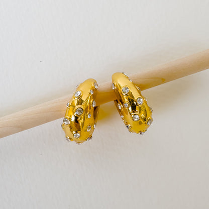 DIAMOND HOOPS EARRING