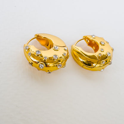 DIAMOND HOOPS EARRING