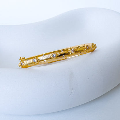 SHINY STONES METAL ADJUSTABLE BRACELET